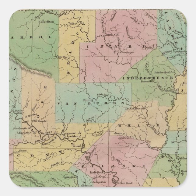 Arkansas 4 square sticker (Front)