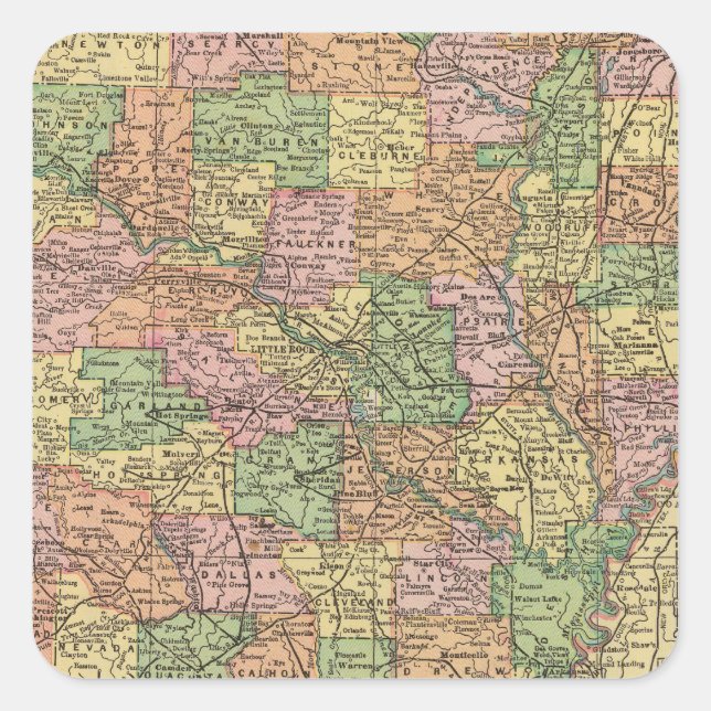 Arkansas 4 square sticker (Front)
