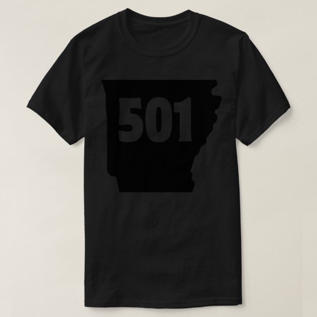 Arkansas 501 Area Code TShirt 1 (Design Front)