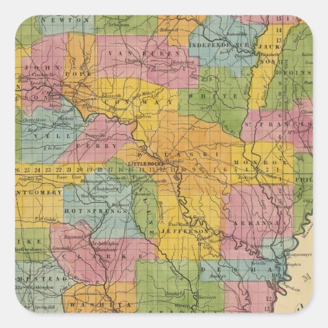 Arkansas 7 square sticker (Front)