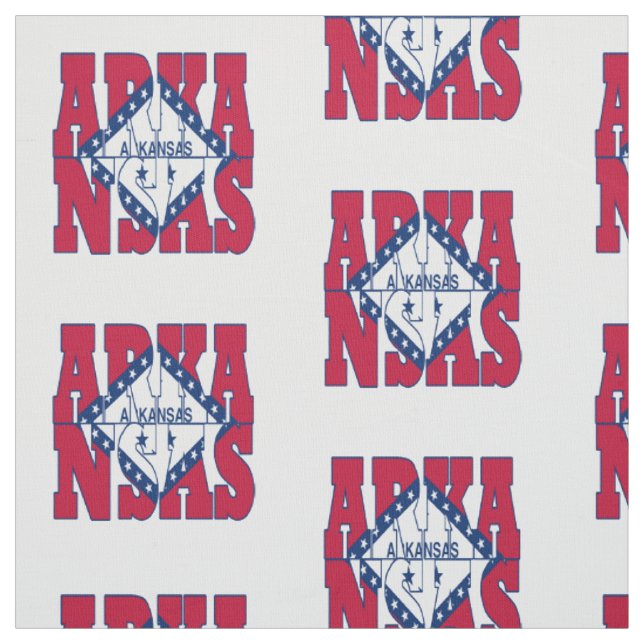 Arkansas American state flag Fabric (Swatch)