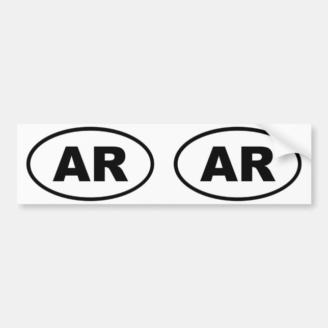 Arkansas AR oval Bumper Sticker (Front)
