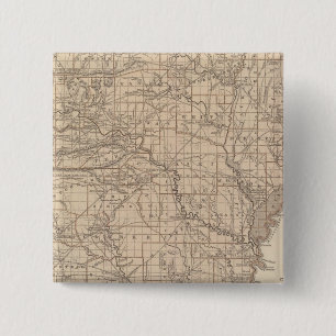 Arkansas Atlas Map 15 Cm Square Badge