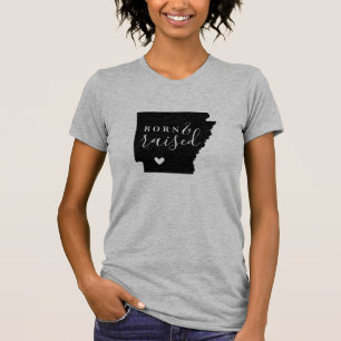 Arkansas Born and Raised State Tee