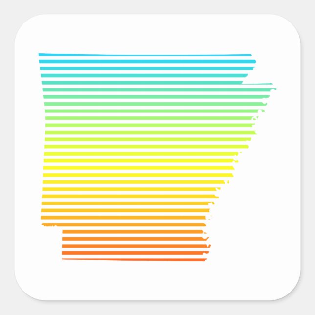 arkansas chill fade square sticker (Front)