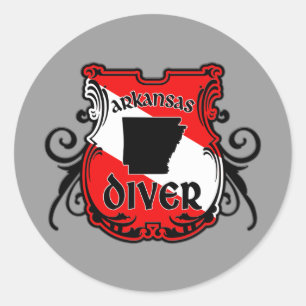 Arkansas Diver Classic Round Sticker