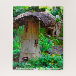 Arkansas Fairy Village. Christmas Greetings Jigsaw Puzzle