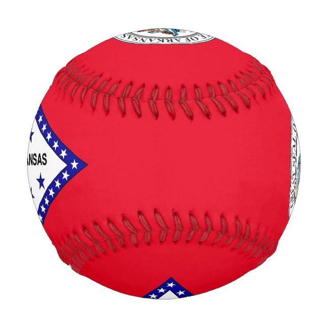 Arkansas flag baseball (Back)