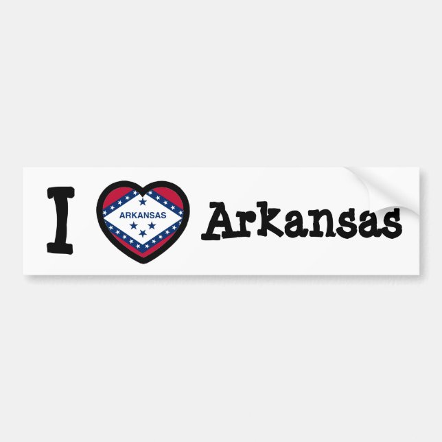 Arkansas Flag Bumper Sticker (Front)
