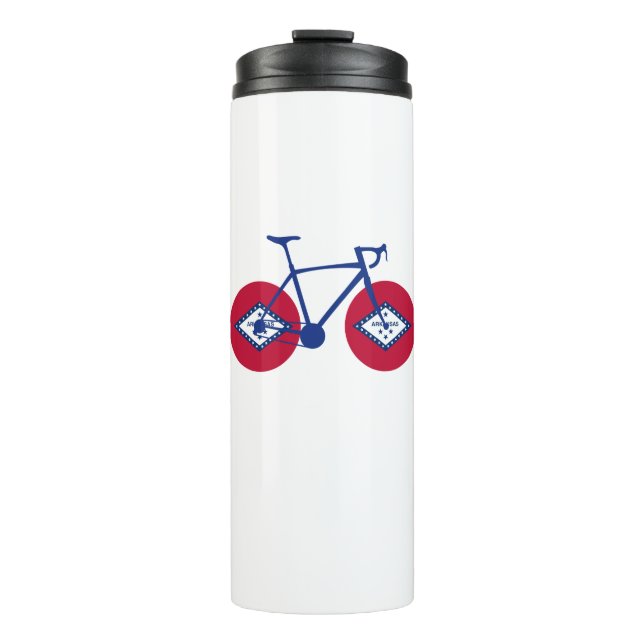 Arkansas Flag Cycling Thermal Tumbler (Front)