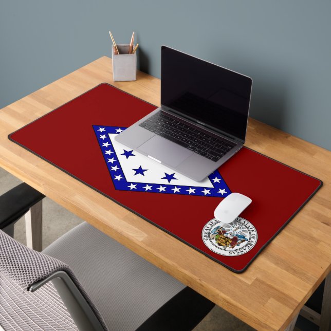 Arkansas flag-Emblem Desk Mat (Office 2)