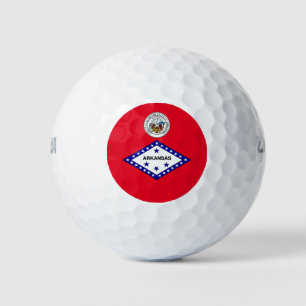 Arkansas flag golf balls