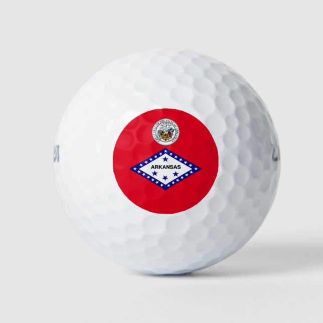 Arkansas flag golf balls (Front)