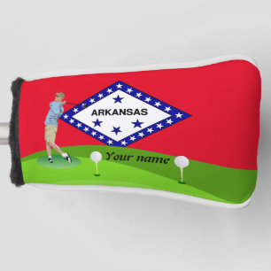 Arkansas flag golf head cover