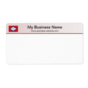 Arkansas Flag Header Shipping Label