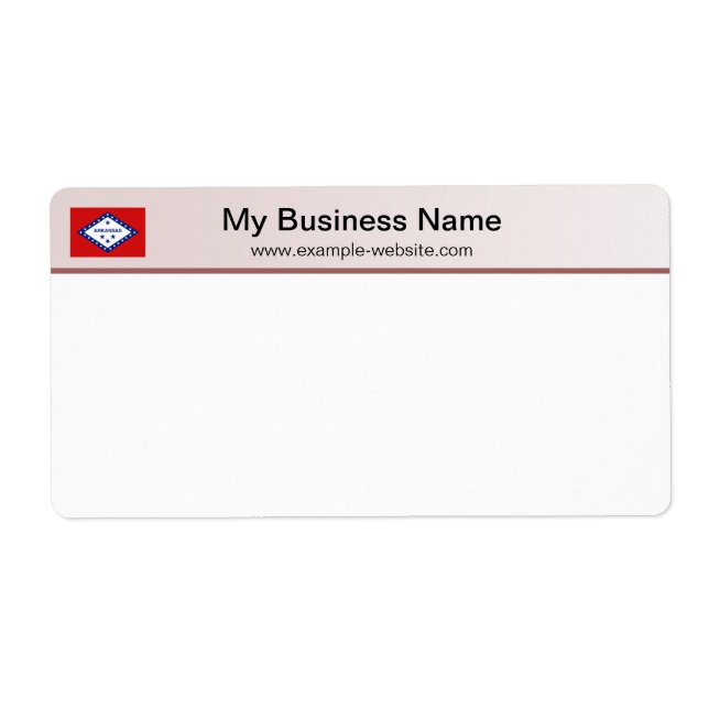 Arkansas Flag Header Shipping Label (Front)