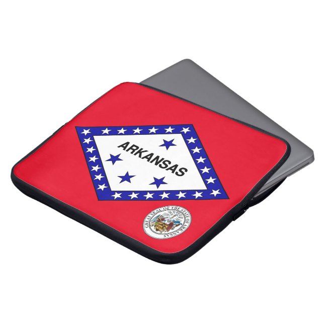 Arkansas flag laptop sleeve (Front Top)
