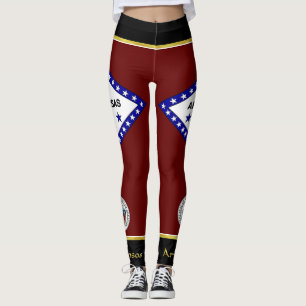 Arkansas flag leggings