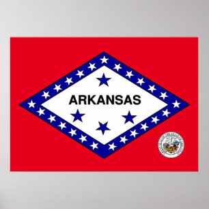 Arkansas flag poster