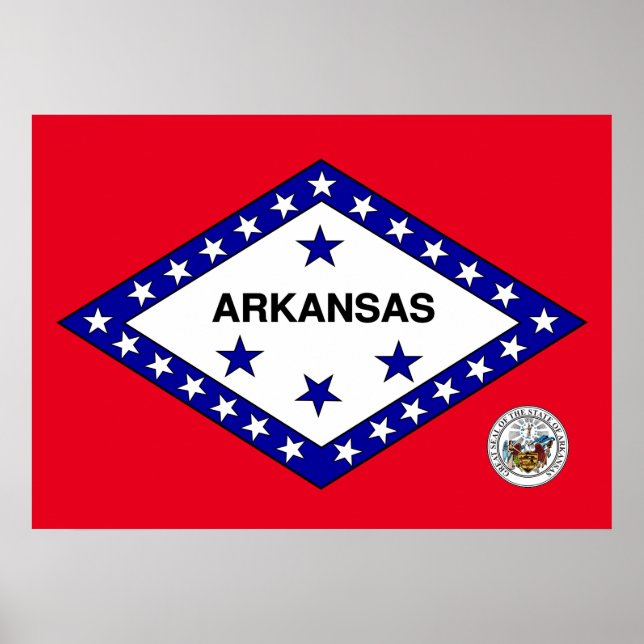 Arkansas flag poster (Front)