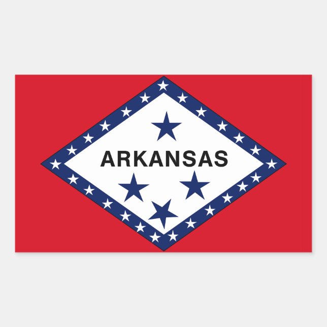 Arkansas Flag Rectangular Sticker (Front)