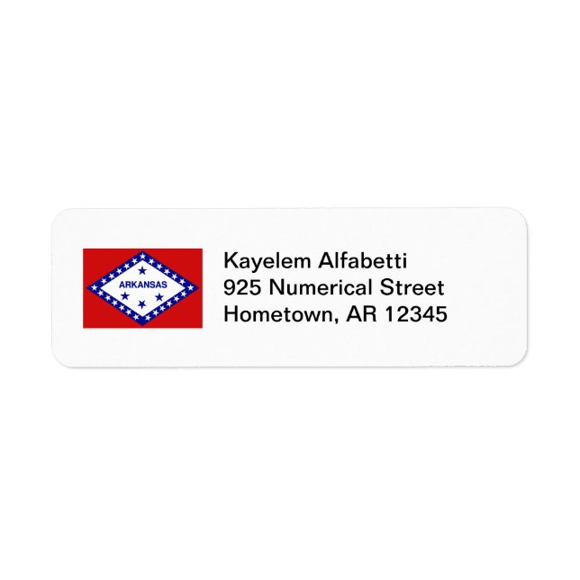 Arkansas Flag Return Address Label (Front)