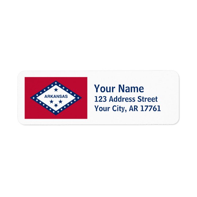 Arkansas Flag Return Address Labels (Front)