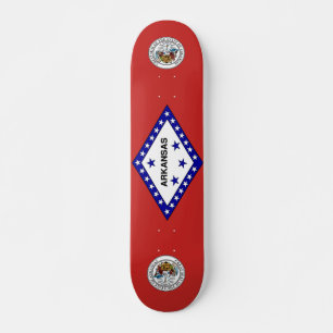 Arkansas flag skateboard