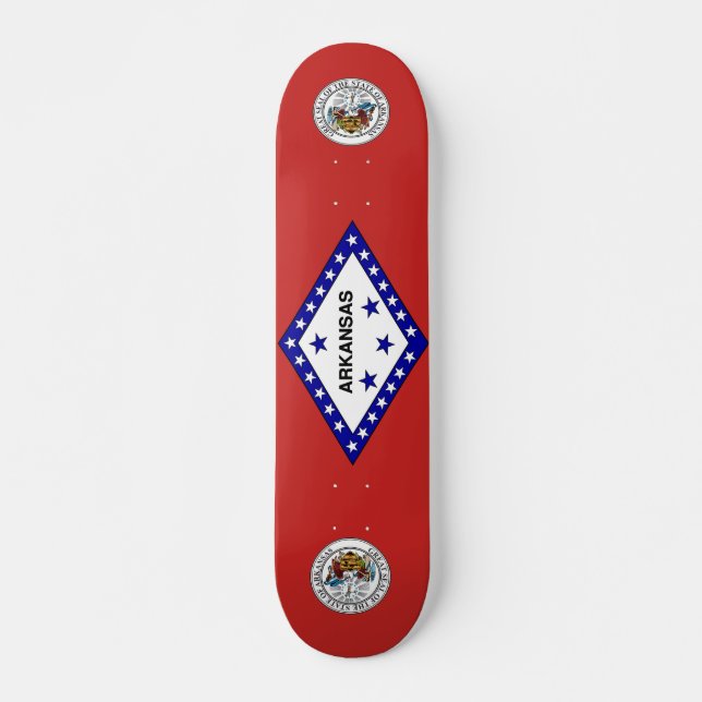 Arkansas flag skateboard (Front)