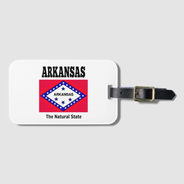 Arkansas flag, The Natural State Luggage Tag (Front Horizontal)