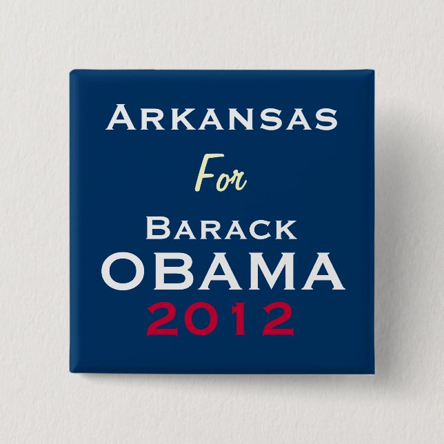 ARKANSAS For OBAMA 2012 Campaign Button (Front)
