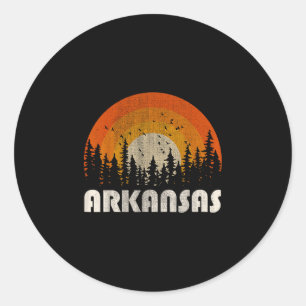 Arkansas - funny nature vintage hiking 60s 70s 80s classic round sticker
