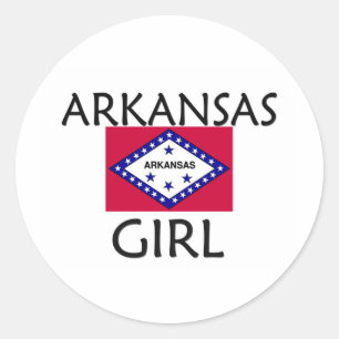 ARKANSAS GIRL CLASSIC ROUND STICKER