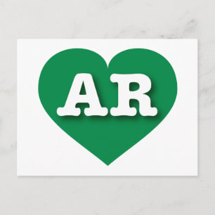 Arkansas Green Heart - I love AR Postcard