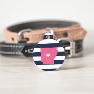 Arkansas Heart Pet Tag