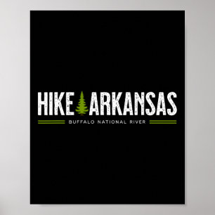 Arkansas Hike Buffalo National River Tree Retro Gr Poster