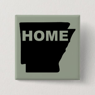 Arkansas Home Away From State Button Badge Pin