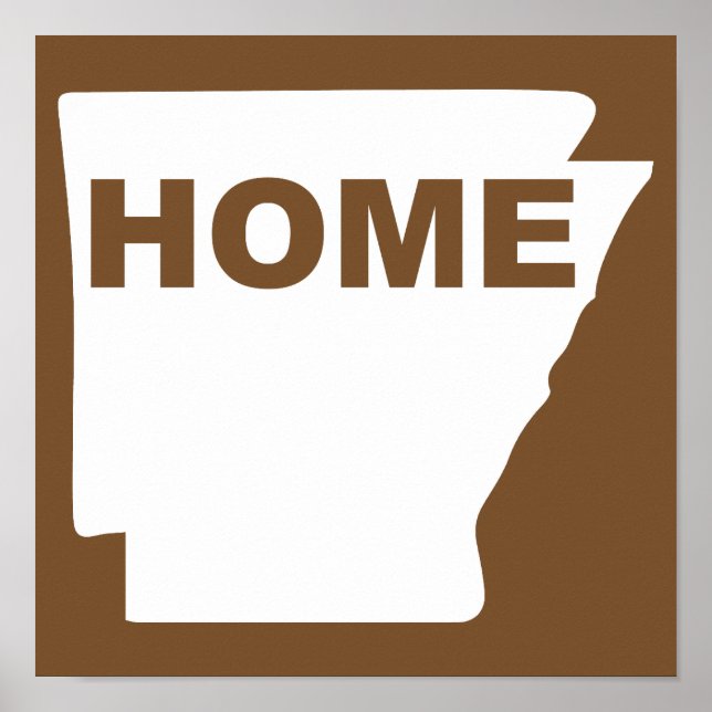 Arkansas Home Away From State Poster Sign (Front)