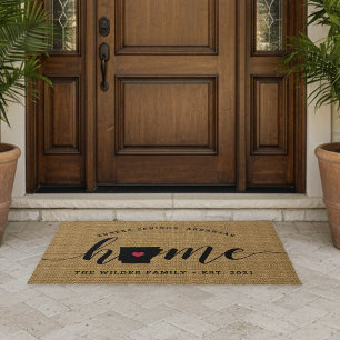 Arkansas Home State Personalised Doormat