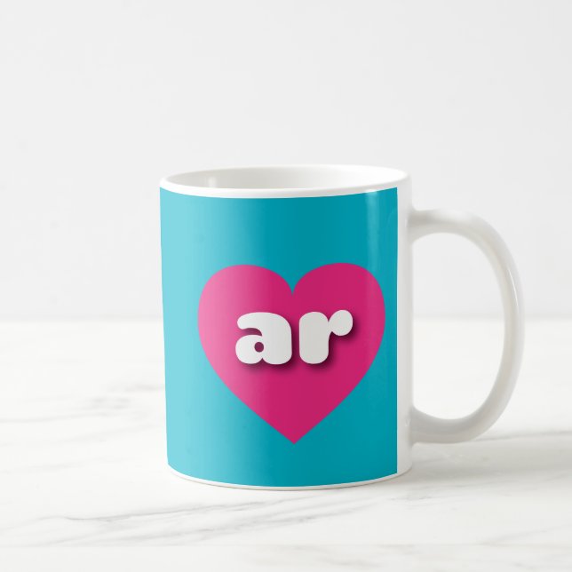 Arkansas hot pink heart - I love ar Coffee Mug (Right)