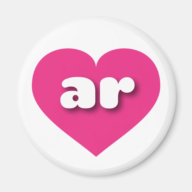 Arkansas hot pink heart - I love ar Magnet (Front)