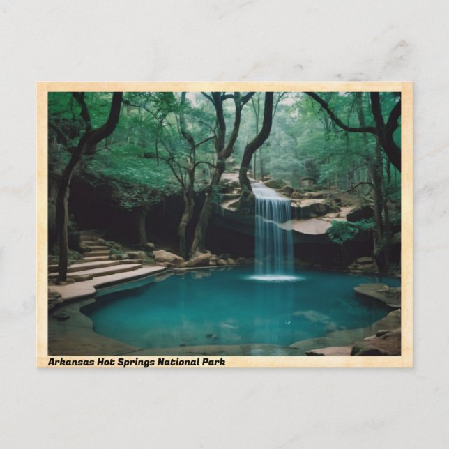 Arkansas Hot Springs National Park Vintage Travel Postcard (Front)