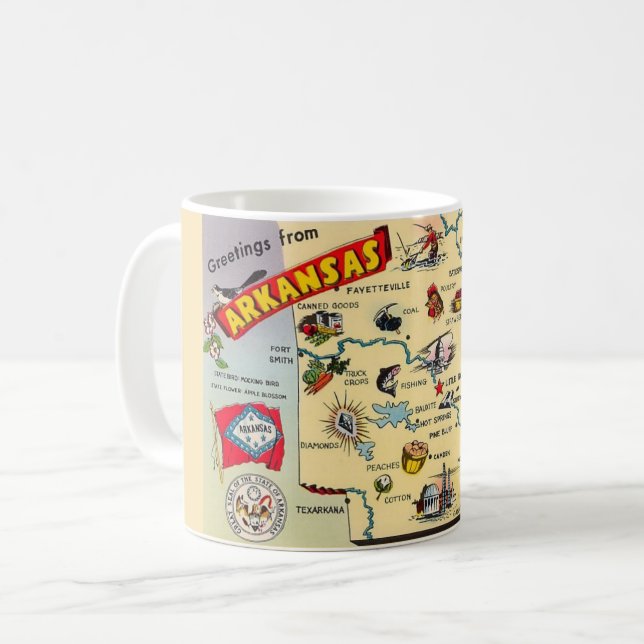 Arkansas Map Mug (Front Left)