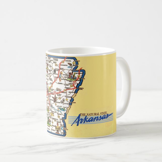Arkansas Map Mug (Front Right)