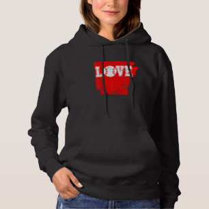 Arkansas Map US State Men Women Kids Retro Cute Ba Hoodie