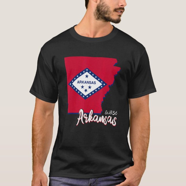 Arkansas Map Usa State Arkansas Flag Mens Womens K T-Shirt (Front)