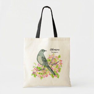 Arkansas Mockingbird Apple Blossoms Tote Bag