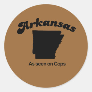 Arkansas Motto - As seen on Cops Classic Round Sticker