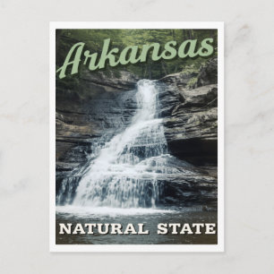 Arkansas Natural State Waterfall Postcard