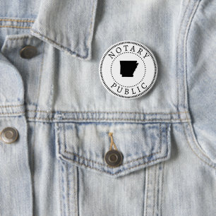 Arkansas Notary Public 6 Cm Round Badge